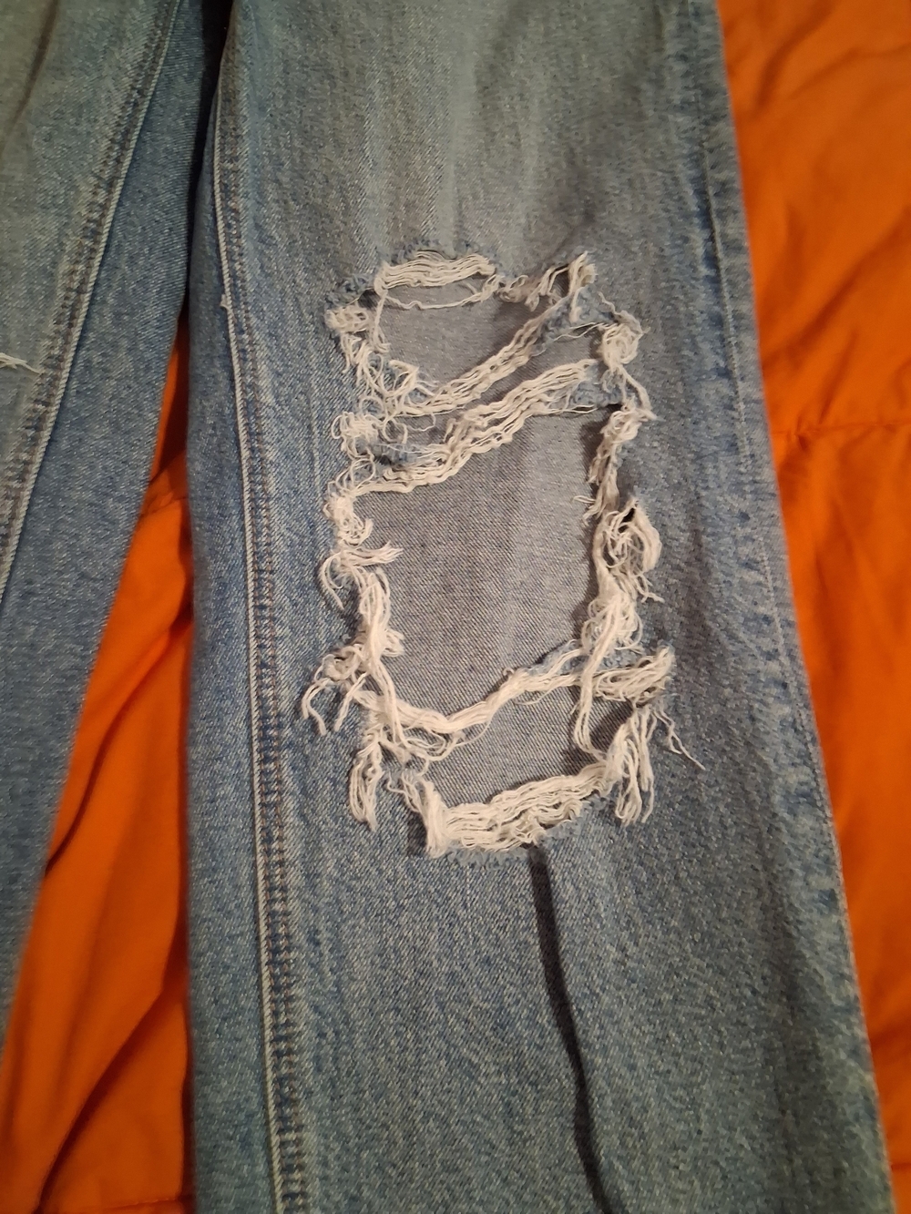 American Eagle Outfitters Strigid High Rise Baggy Straight Distressed Jeans - Picture 4 of 11